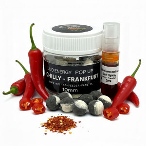 Boilie Method Feeder Fans Duo Energy Pop Up, Chilli - Frankfurt + esence sprej