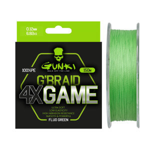 Pletená šňůra GUNKI G'Braid 4X Game, 150 m