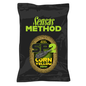 Pelety SENSAS Method Sticky Pellets, 650 g, Kukuřice
