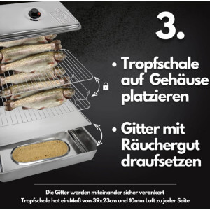 Obrázek 4 k SET = Udírna Eversmoke Deluxe Edelstahl Tischräucherofen + příslušenství