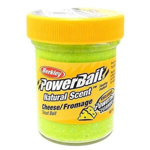Těsto BERKLEY PowerBait Natural Glitter Trout Bait Light Green Glitter, Cheese