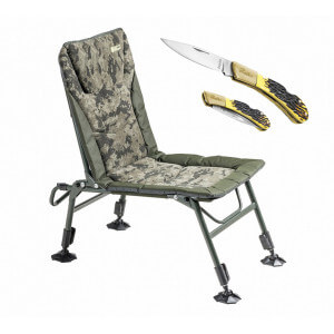 SET = Křeslo MIVARDI CamoCode Combi + skládací nůž DELPHIN