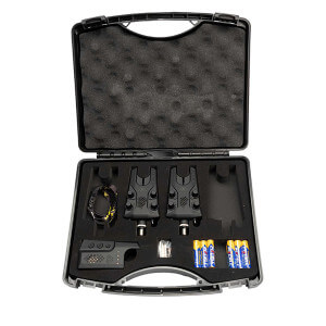 SET 2x signalizátor MIKADO Carp M-Bite II s příposlechem