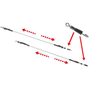 Guma EXTRA CARP Filfishing Feeder guma Links & Quick Change Swivel