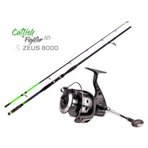 SET = prut ZFISH Combo Catfish Fighter + naviják Zeus ZX