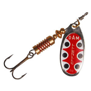 Blyskáč DAM Effzett Standard Spinner Silver Black Dot