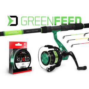 Feedrový set DELPHIN GreenFeed + navijak + vlasec