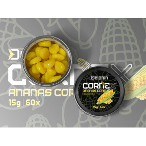 Obrázek 2 k Umělá nástraha DELPHIN CorneX Pop Up, 60 ks, Kukuřice a Ananas