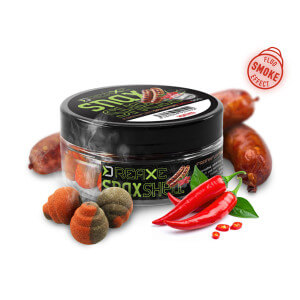 Nástraha DELPHIN D Snax Shell Wafters, Frankfurtská klobása & Chilli