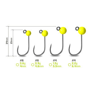 Obrázek 3 k Wolframový jig DELPHIN T-Area BL, 5 ks, fluo žlutý