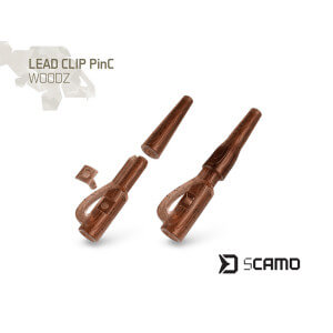 Obrázek 2 k Klip DELPHIN TheEnd sCamo Lead Clip PinC Woodz, 10 ks