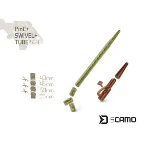 Obrázek 2 k Set montáž DELPHIN TheEnd sCamo PinC + Swivel + Tube, 5 ks