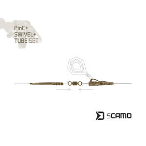 Obrázek 3 k Set montáž DELPHIN TheEnd sCamo PinC + Swivel + Tube, 5 ks