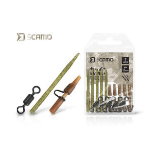 Set montáž DELPHIN TheEnd sCamo HeavyC + Swivel + Tube, 5 ks