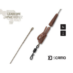 Obrázek 2 k Návazec DELPHIN sCamo Leadcore + PinC Woodz, 3 ks