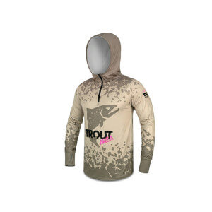 Tričko DELPHIN UV Armor 50+ Trout s kapucí