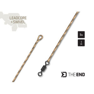 Obrázek 2 k Návazec DELPHIN TheEnd Leadcore + Swivel, 3 ks, 1 m