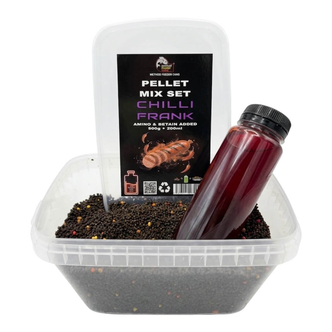 Method Feeder Fans Pellet Mix Set Chilli Frankfurt + booster
