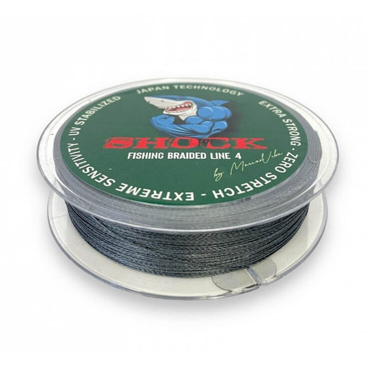Šňůra Shock Braided Line 4 průměr 0,235 mm, nosnost 11,6 kg