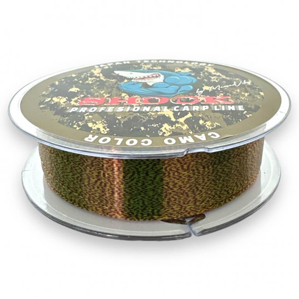 METHOD FEEDER FANS Shock Profesional Carp Line Camo, 350 m průměr 0,30 mm, nosnost 9,85 kg