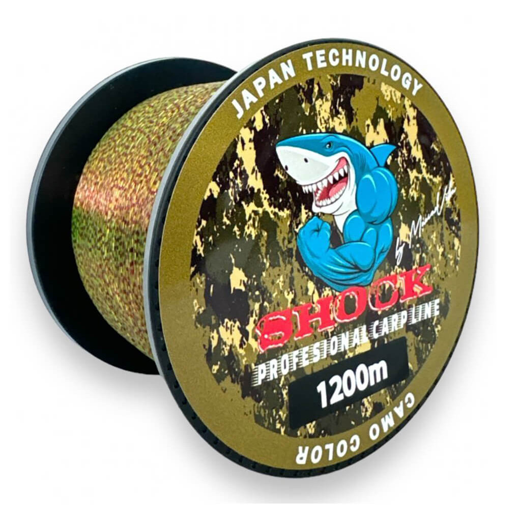 METHOD FEEDER FANS Shock Profesional Carp Line Camo, 1200 m průměr 0,26 mm, nosnost 7,88 kg