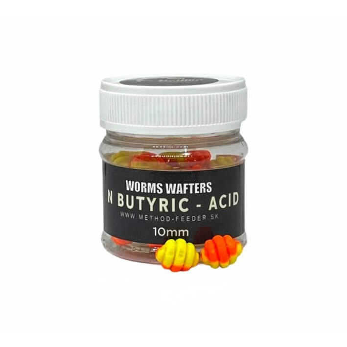 Nástraha Method Feeder Fans Worms Wafter 10 mm, N-Butyric Acid