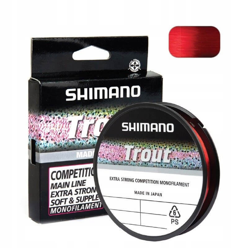 SHIMANO Trout Competition Mono Red, 150 m průměr 0,22 mm, nosnost 4,05 kg