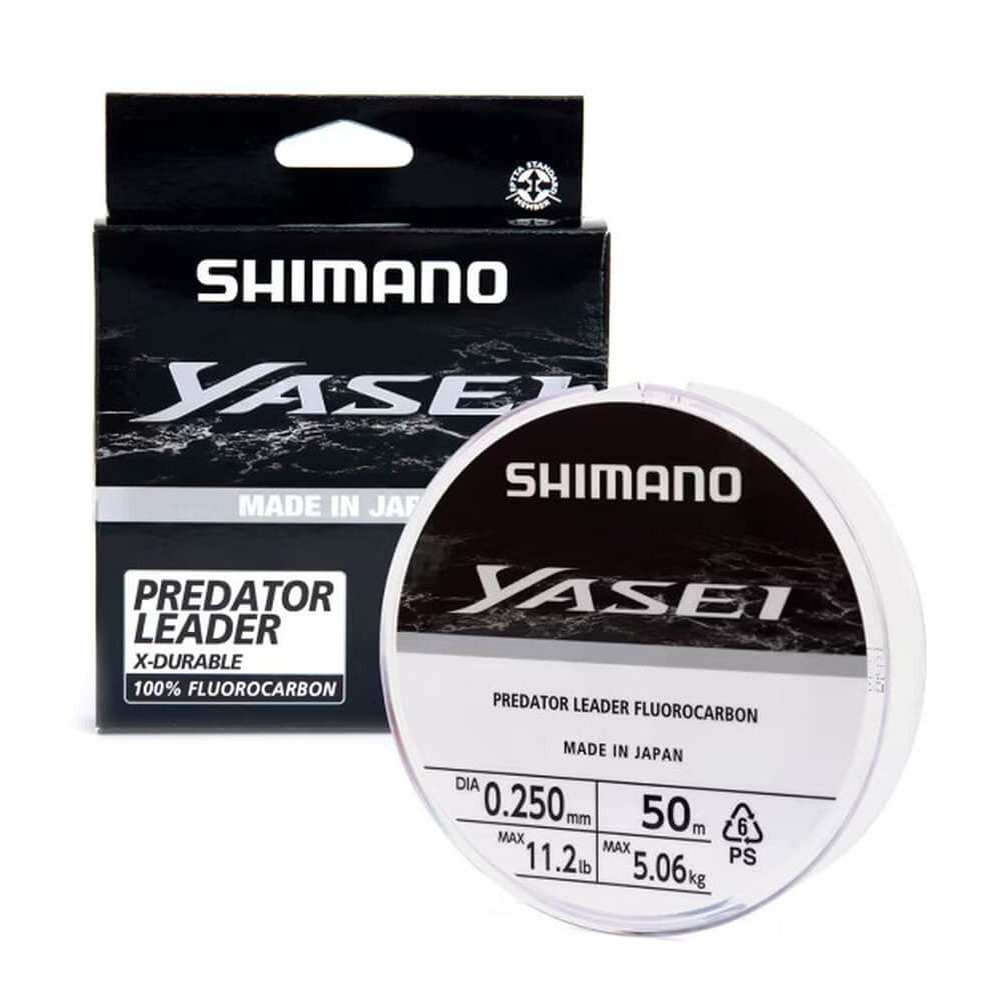 SHIMANO Line Yasei Fluoro Leader Grey průměr 0,25 mm, nosnost 5,06 kg, balení 50 m