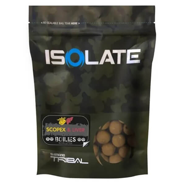 Boilies SHIMANO ISOLATE Scopex & Liver průměr 24 mm, balení 2 kg