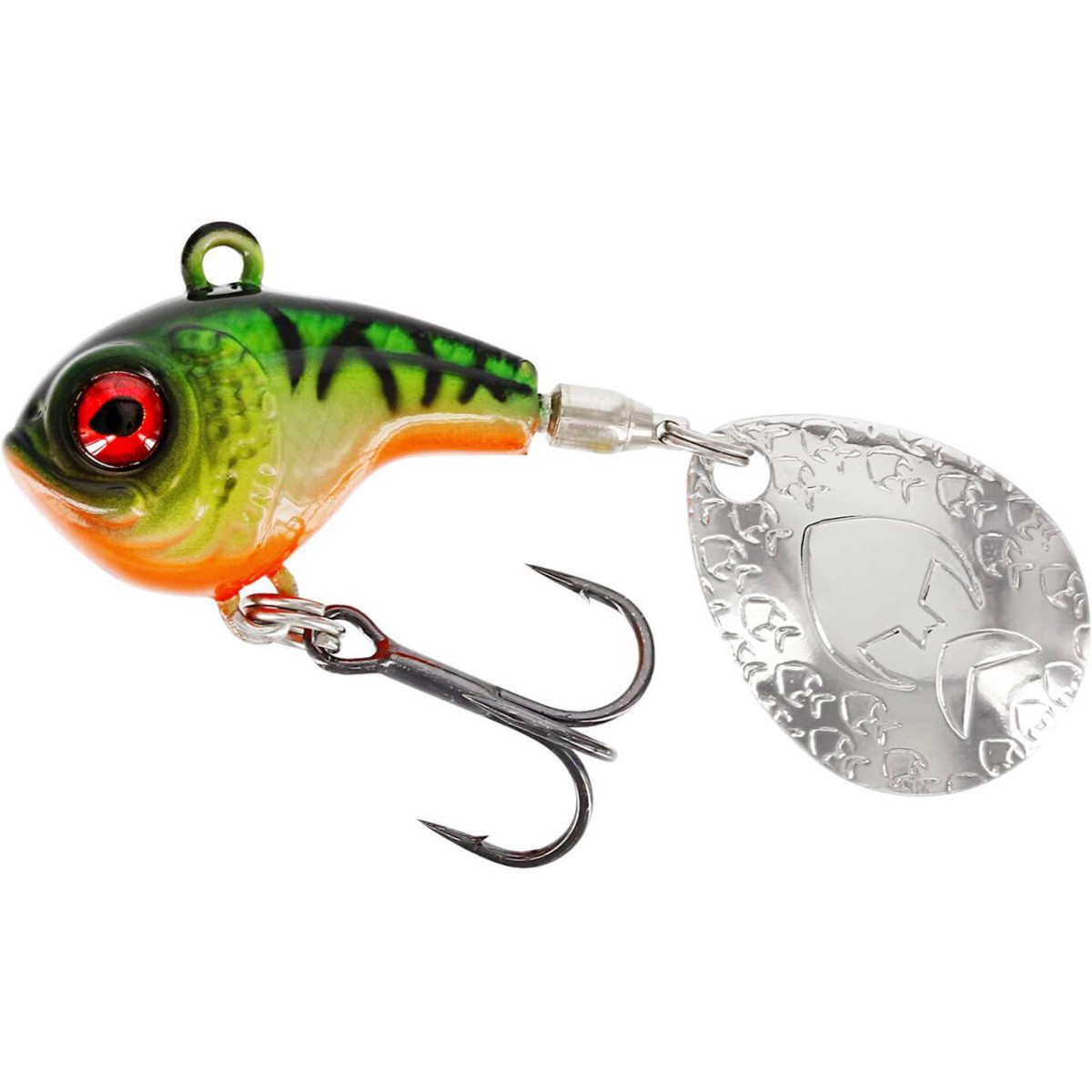 Nástraha WESTIN Dropbite Spin Tail Jig, Firetiger délka 3,4 cm, hmotnost 17 g
