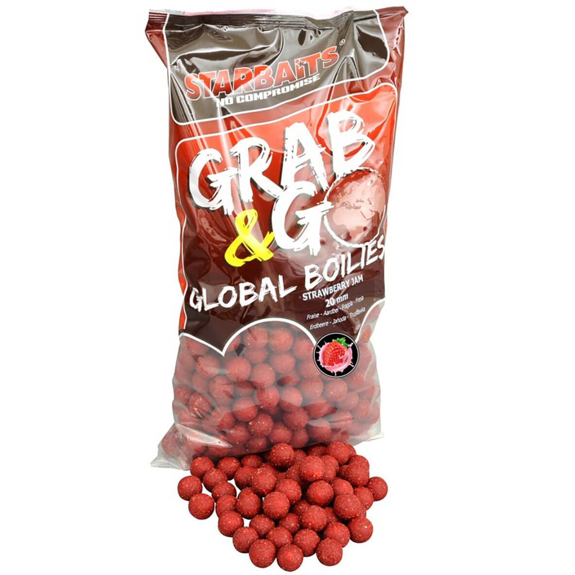 STARBAITS Grab & Go Global Strawberry Jam průměr 14 mm, balení 2,5 kg