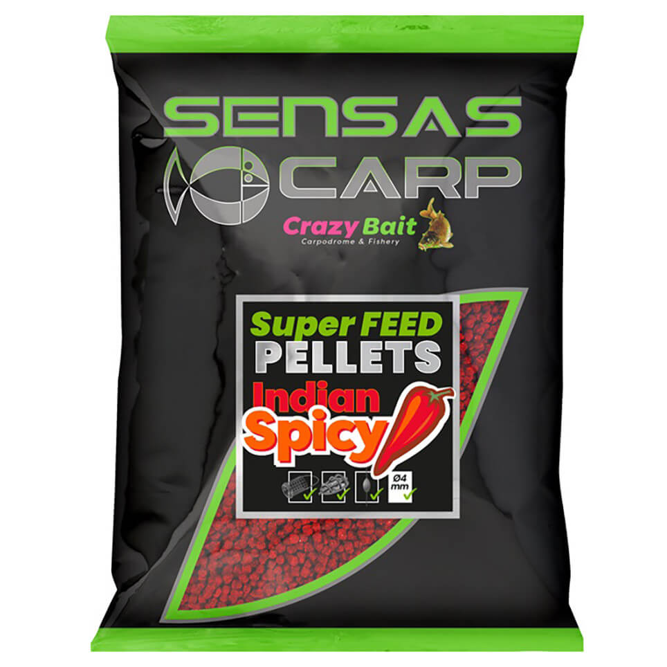 SENSAS Carp Super Feed Pellets, 650 g, Indian Spicy průměr 2 mm