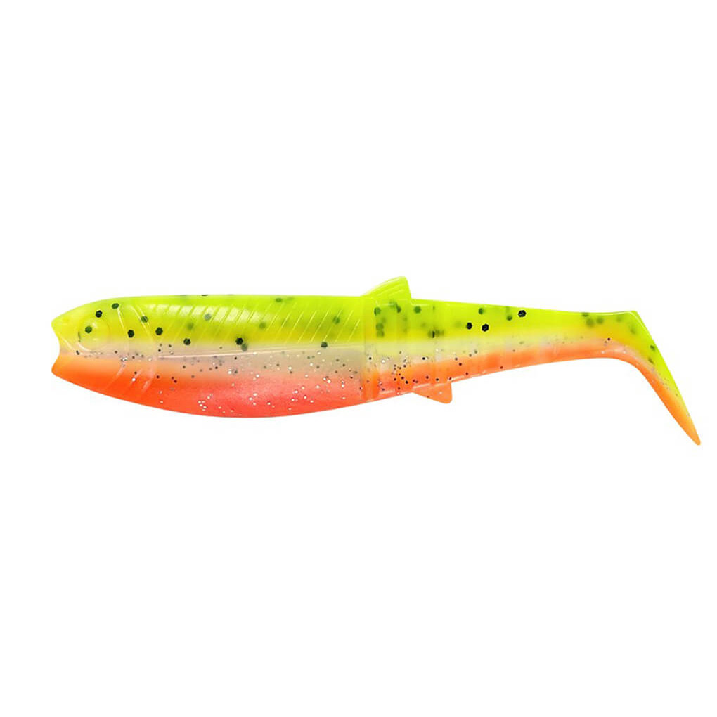 Nástraha SAVAGE GEAR Cannibal Shad B, Lemon Cracker Fluo délka 6,8 cm, hmotnost 3 g