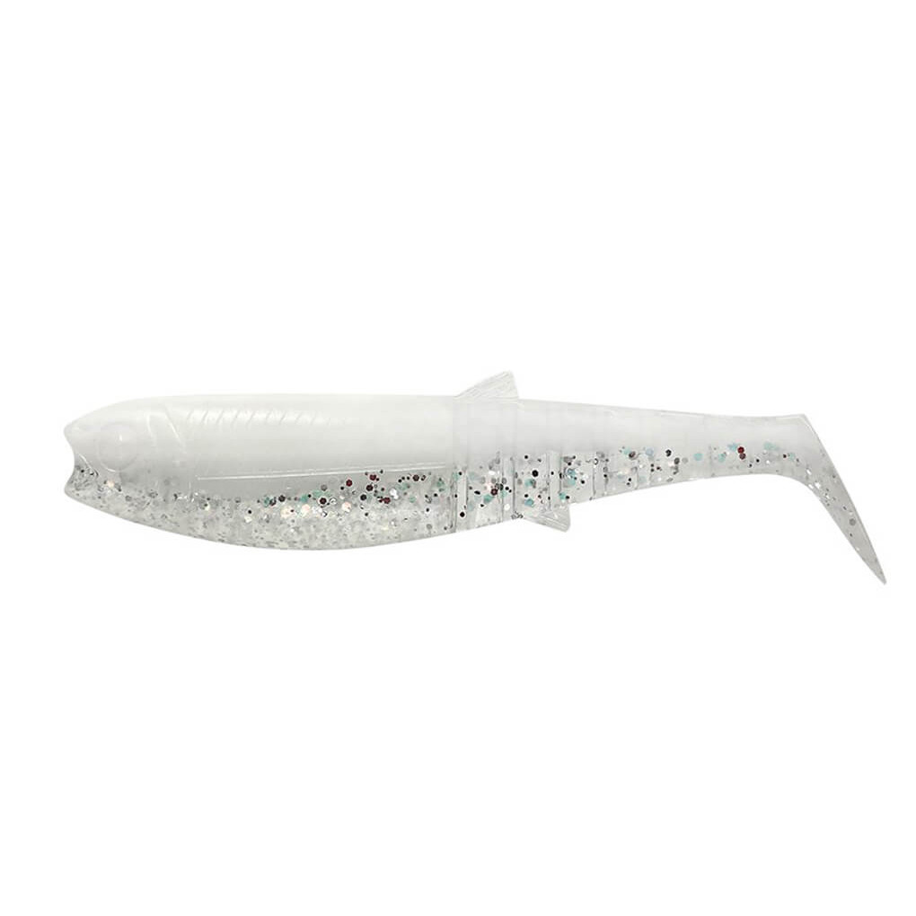 Nástraha SAVAGE GEAR Cannibal Shad B, White Flash UV délka 8 cm, hmotnost 5 g