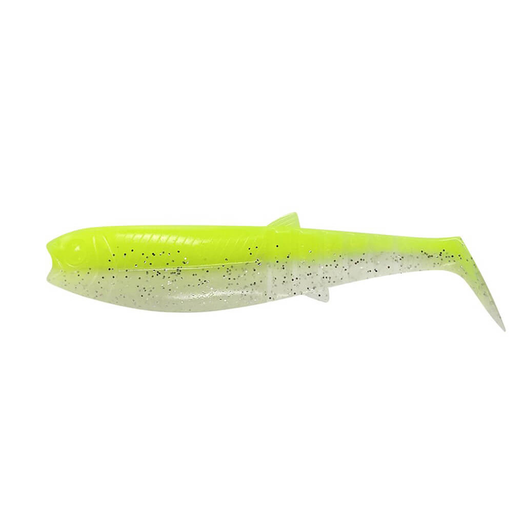 Nástraha SAVAGE GEAR Cannibal Shad B, Fluo Yellow Glow délka 6,8 cm, hmotnost 3 g