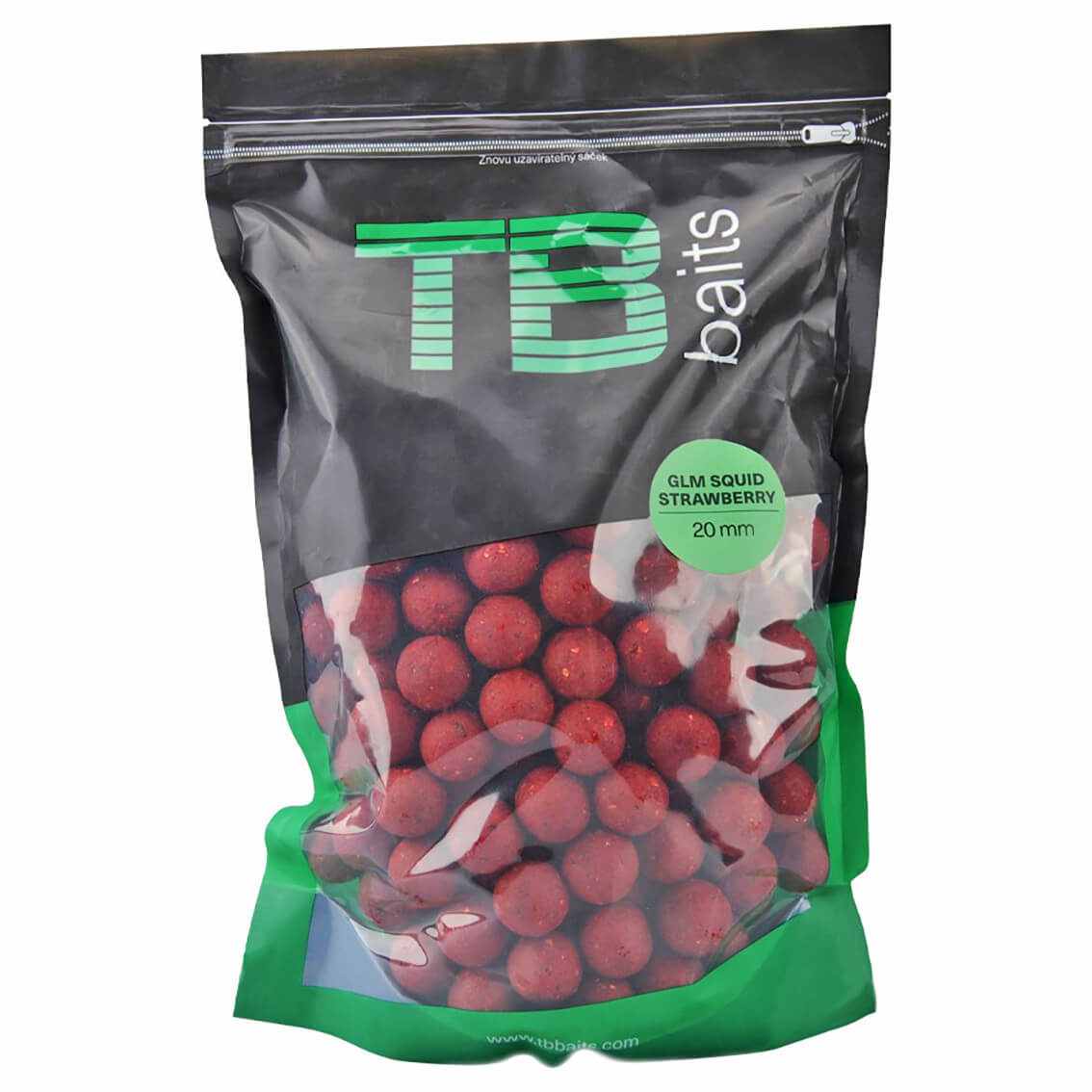 TB Baits GLM Squid Strawbery, 1kg, 16mm průměr 24 mm, balení 1 kg