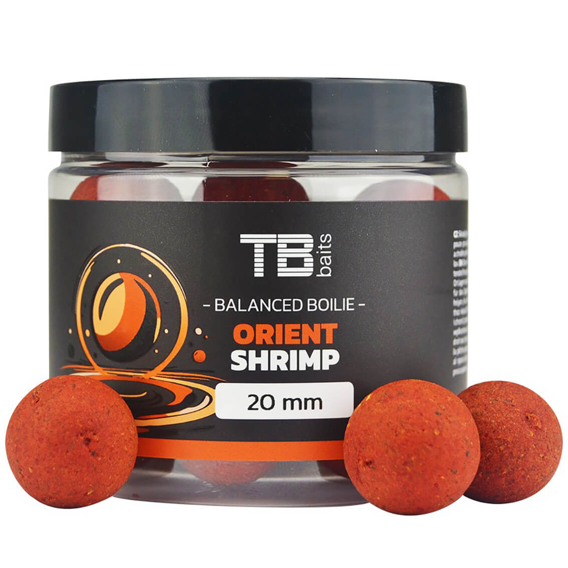 Vyvážené TB Baits Balanced Orient Shrimp + atraktor průměr 24 mm
