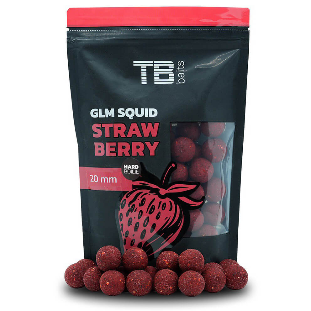 TB Baits Hard GLM Squid Strawbery průměr 24 mm, balení 250 g