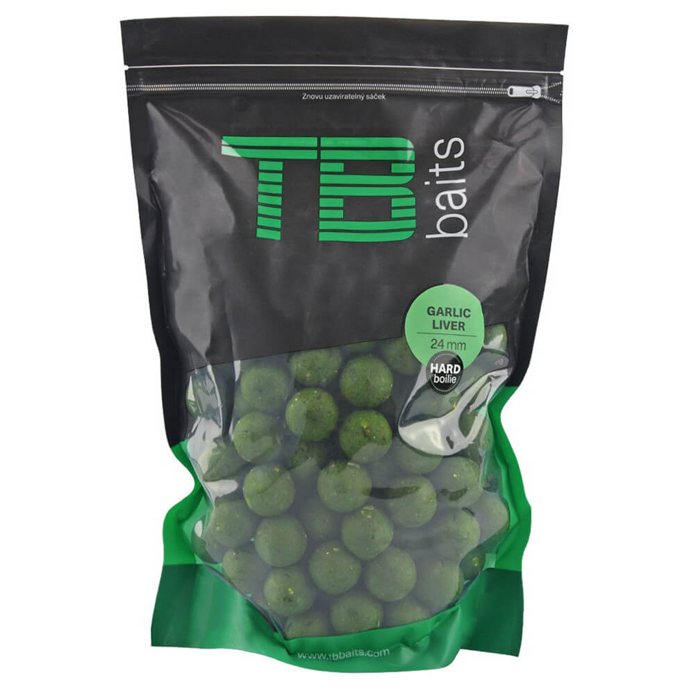 TB Baits Hard Garlic Liver průměr 24 mm, balení 1 kg