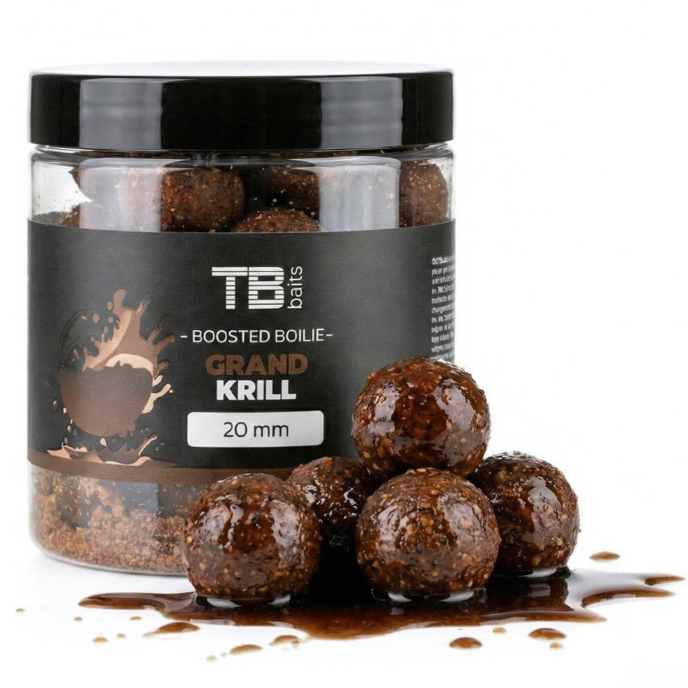 Dipované TB Baits Boosted Grand Krill, 120 g průměr 24 mm