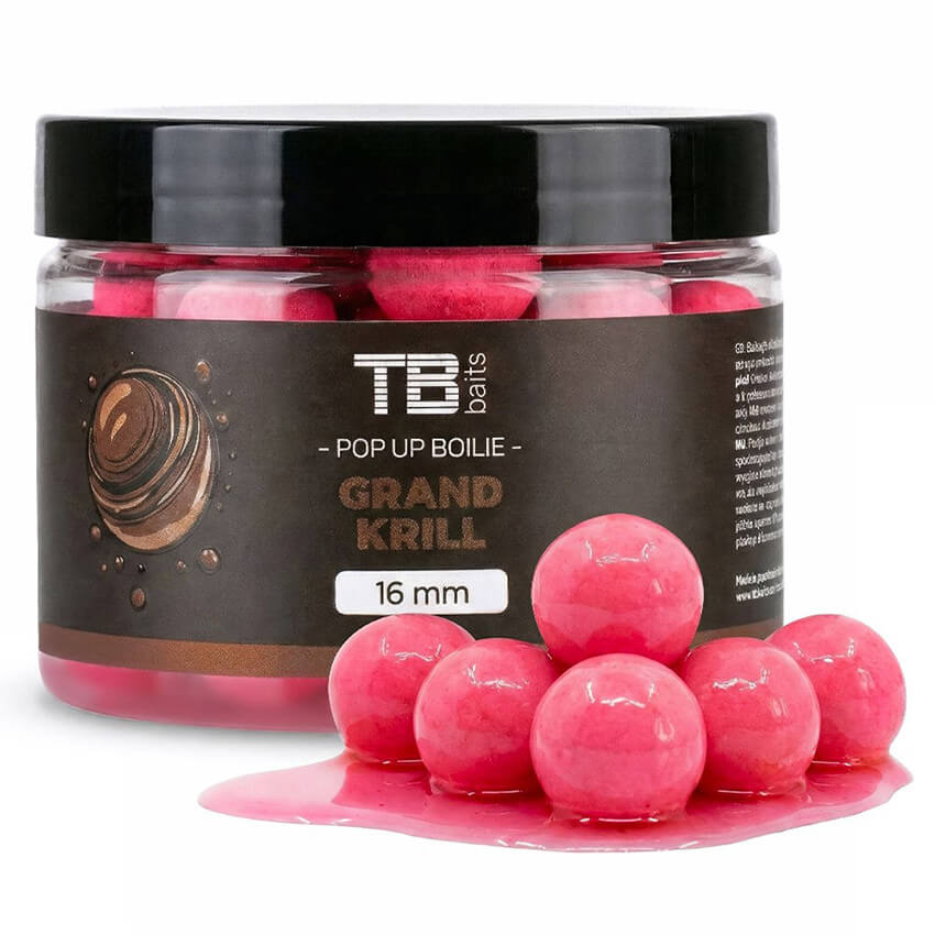 TB Baits Pop Up Grand Krill + NHDC, 50 g průměr 16 mm
