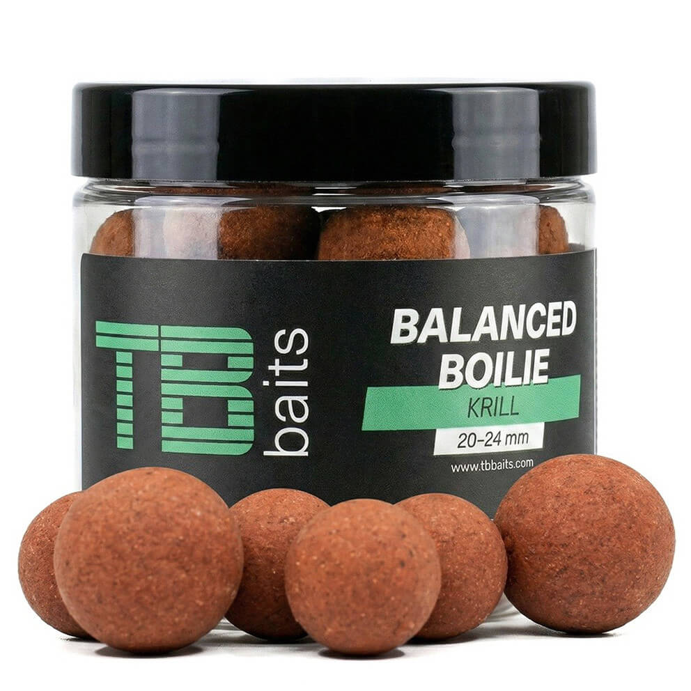 Vyvážené TB Baits Balanced Krill, 20-24 mm, 100 g + atraktor