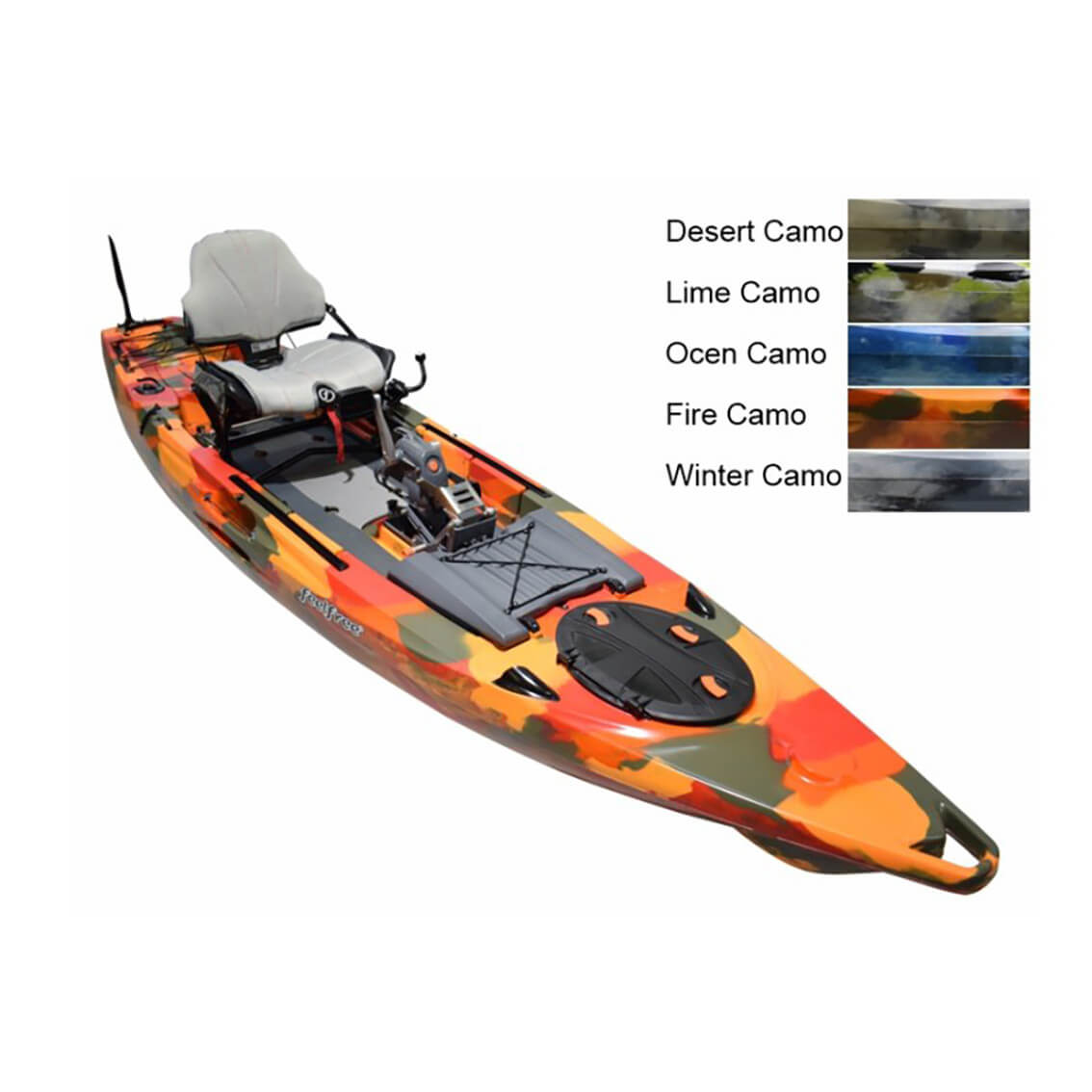 Kajak FEEL FREE LURE 13.5 V2 Overdrive Ready, 418 cm, Ocean Camo Winter Camo, kajak