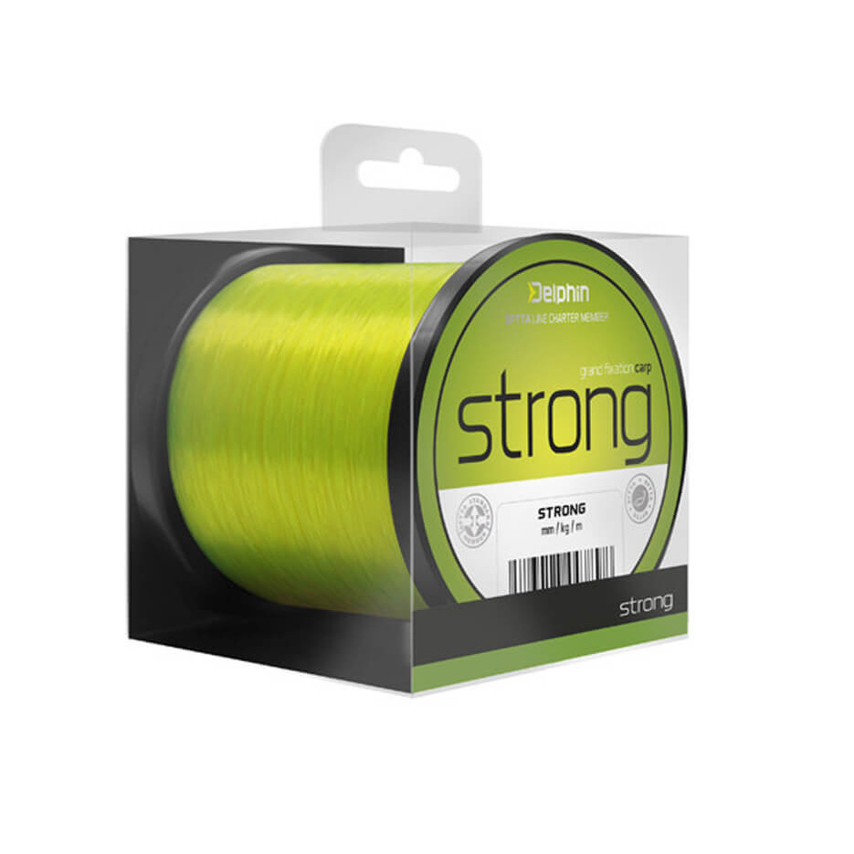 DELPHIN Fixation Carp Strong Fluo žlutý 0,300mm/ 16,90lb