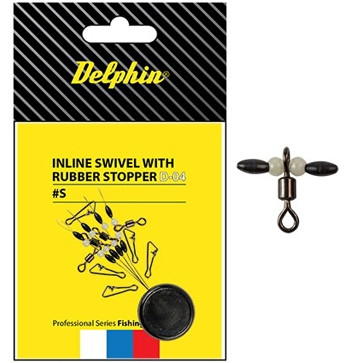 SET obratlík DELPHIN Inline swivel with rubber stopper