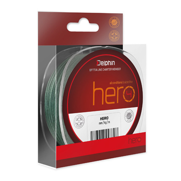 Šňůra DELPHIN Hero průměr 0,12mm, nosnost 8,20kg, balení 300m
