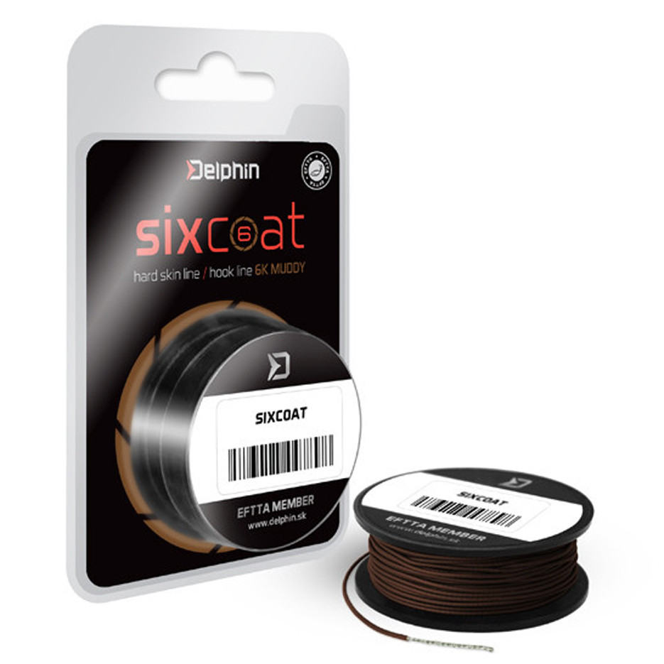 Návazcový šňůra DELPHIN Skin Line Sixcoat Muddy balení 5m