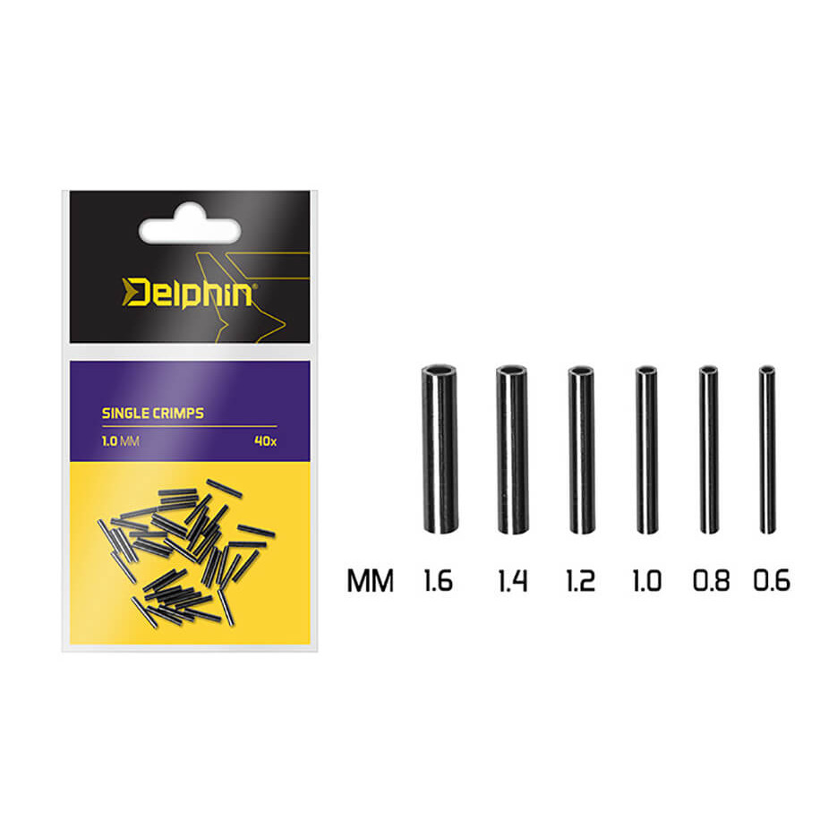 Spojky DELPHIN Single Crimps průměr 0,6mm