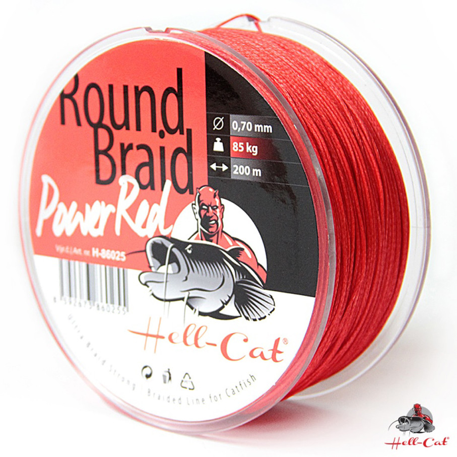 Šňůra HELL-CAT Round Braid Power Red průměr 0,60 mm, nosnost 75 kg