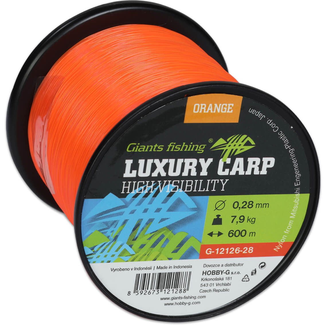 GIANTS FISHING Luxury Carp High-Visibility Orange průměr 0,30mm, nosnost 9,3kg